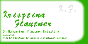 krisztina flautner business card